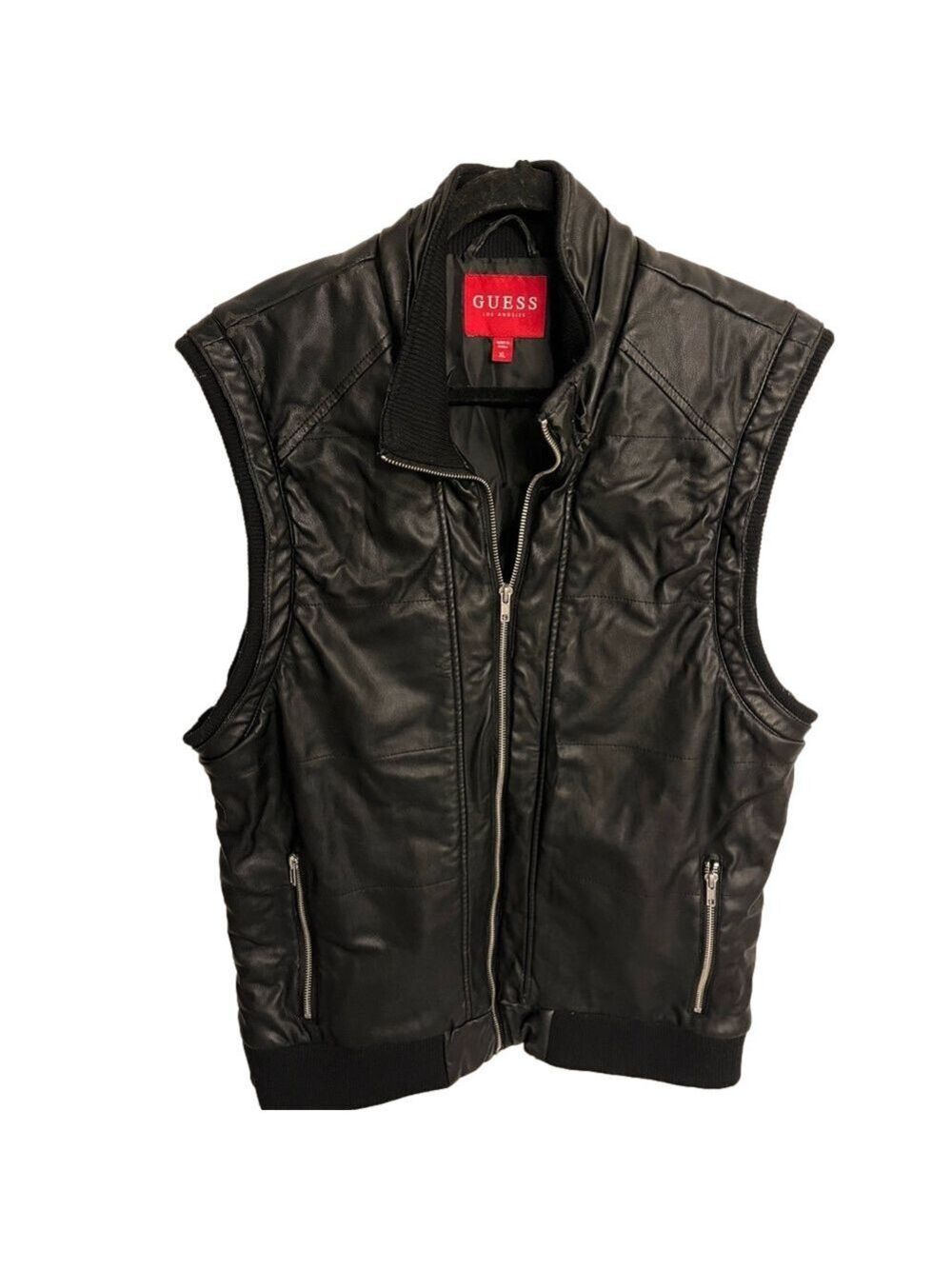 Men’s Guess size xl zippered biker vest
